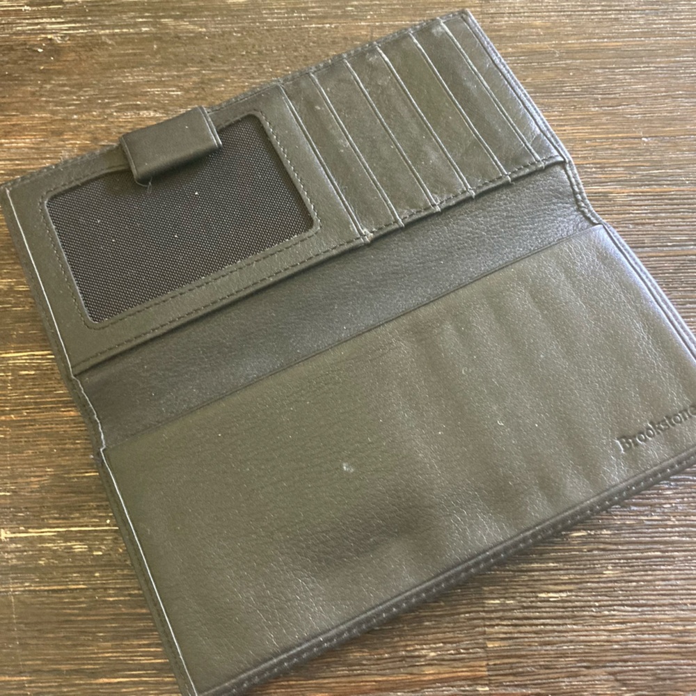 Brookstone Black Leather Wallet